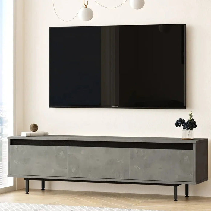 Concretea TV Unit Concrete & Grey Finish | Modern TV Stand | Upto 70 inch TV