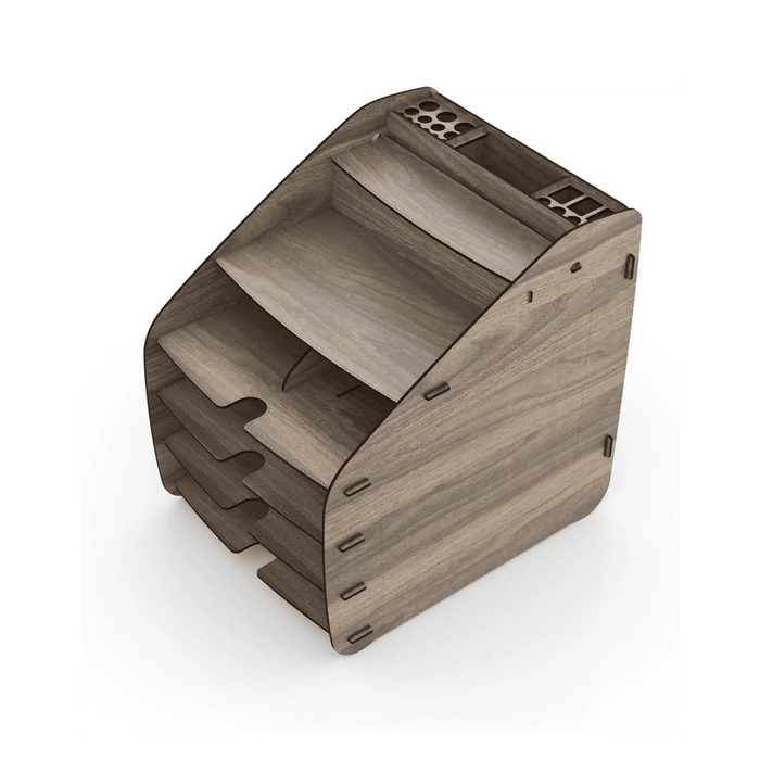 Cosmo Organizer Large 33 x 26 x 32 CM, 2.9kg “ Walnut| Stylish Storage Solution