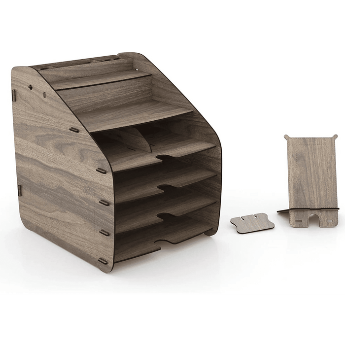 Cosmo Organizer Large 33 x 26 x 32 CM, 2.9kg “ Walnut| Stylish Storage Solution