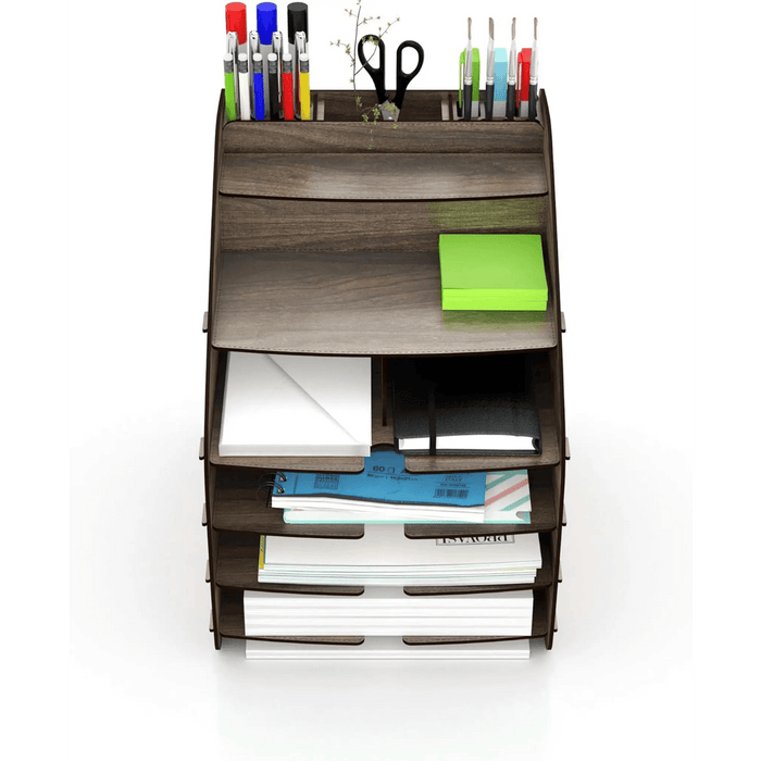 Cosmo Organizer Large 33 x 26 x 32 CM, 2.9kg “ Walnut| Stylish Storage Solution