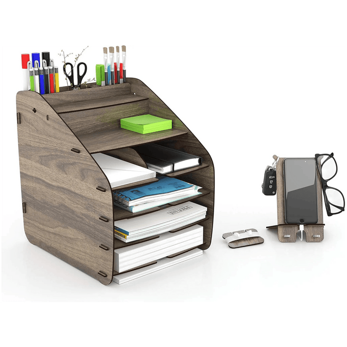 Cosmo Organizer Large 33 x 26 x 32 CM, 2.9kg “ Walnut| Stylish Storage Solution