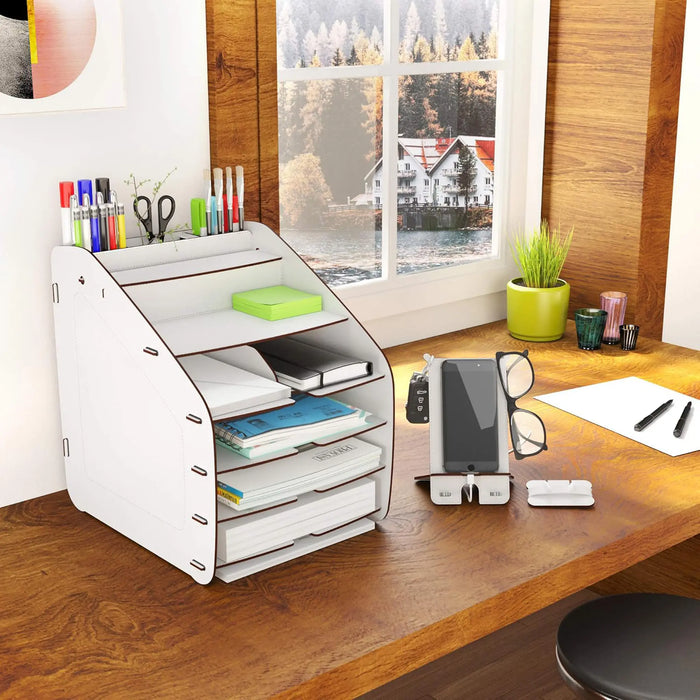 Cosmo Organizer Large 33 x 26 x 32 CM, 2.9kg “ White | Stylish Storage Solution