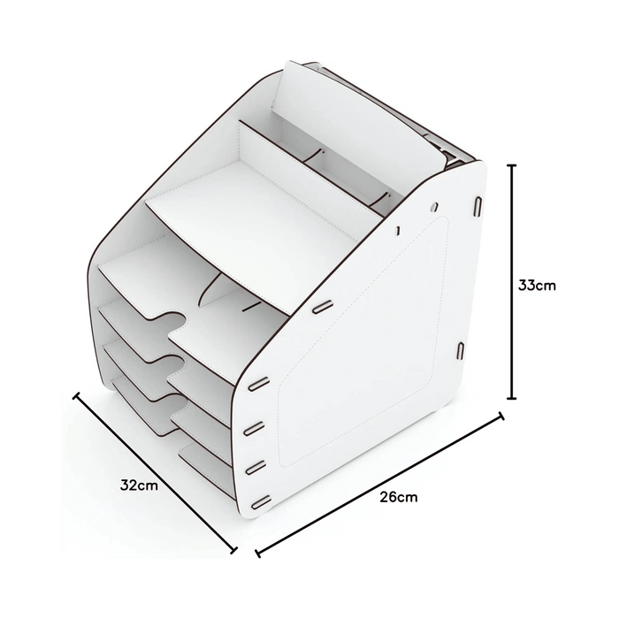 Cosmo Organizer Large 33 x 26 x 32 CM, 2.9kg “ White | Stylish Storage Solution