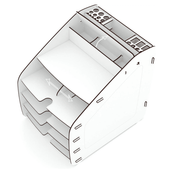 Cosmo Organizer Large 33 x 26 x 32 CM, 2.9kg “ White | Stylish Storage Solution