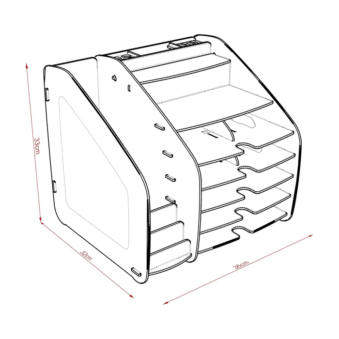 Cosmo Organizer X-Large 33 x 32 x 36 cm White | Stylish Storage Solution