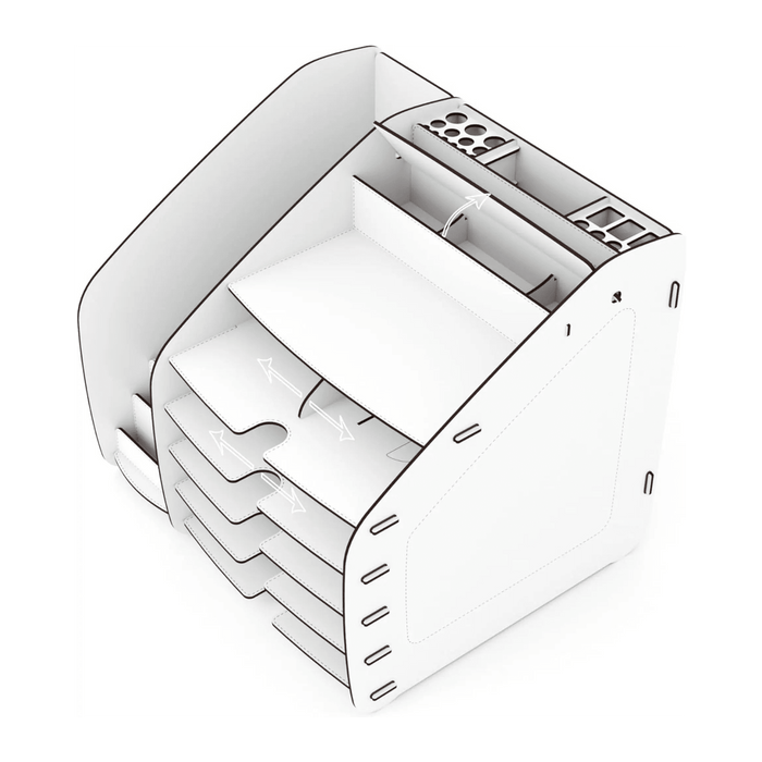 Cosmo Organizer X-Large 33 x 32 x 36 cm White | Stylish Storage Solution