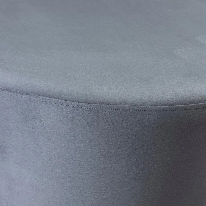Ellie Pouffe Velvet Fabric 90cm Dia Grey
