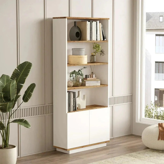 Future Book Shelf  Pine and White