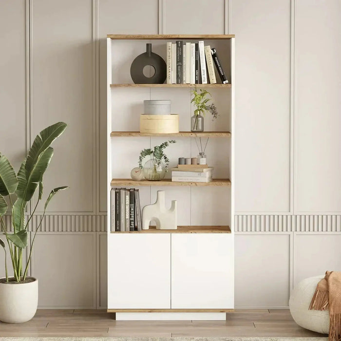 Future Book Shelf  Pine and White