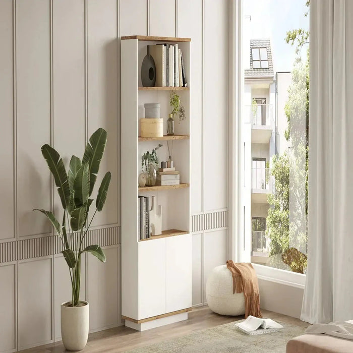 Future Book Shelf  Pine and White