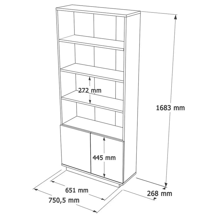 Future Book Shelf  Pine and White