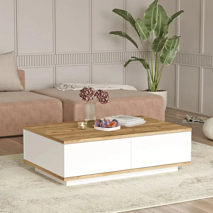 Future Coffee Table  Pine and White