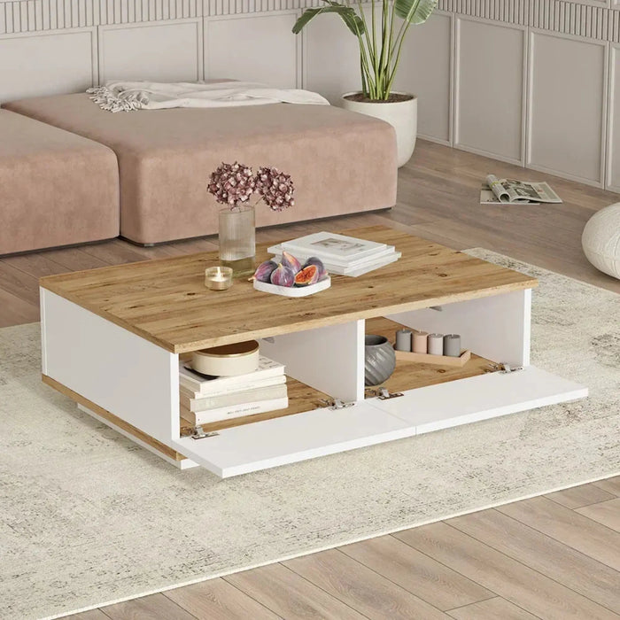 Future Coffee Table  Pine and White