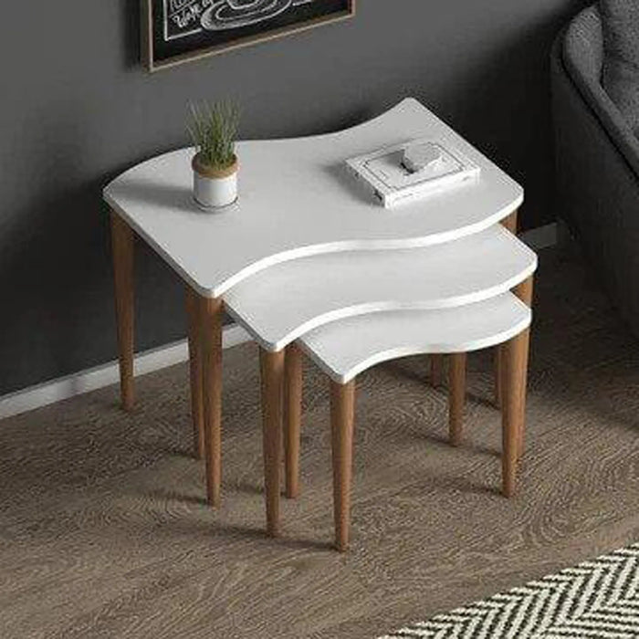 Gofrato Nest of Coffee Table for Living Room - Stacking End Table