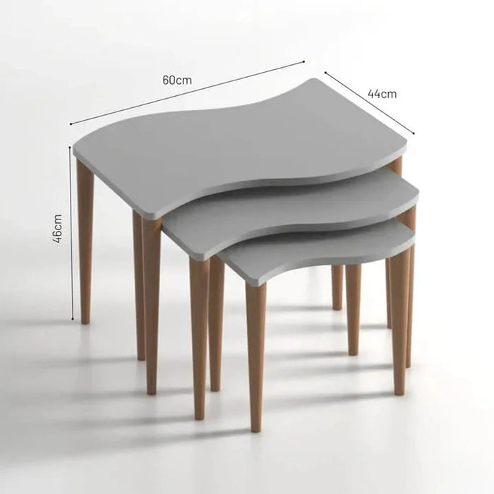 Gofrato Nest of Coffee Table for Living Room - Stacking End Table
