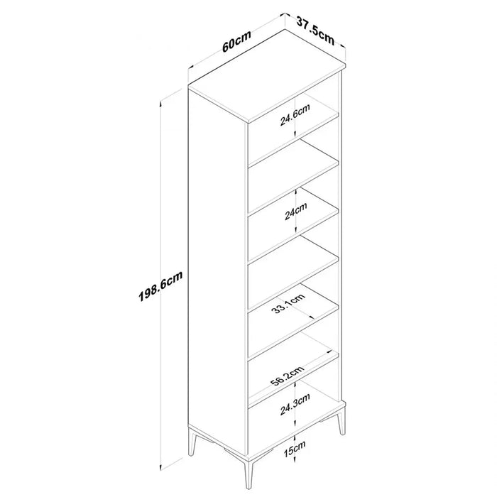 Harmony Dual-Tone Tall Storage Cabinet White and Oak