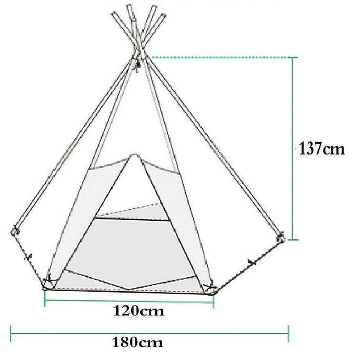 Kids 4 Walls Teepee Tent House | Durable Childrens Play Tent house for Indoor or Outdoor - Pink