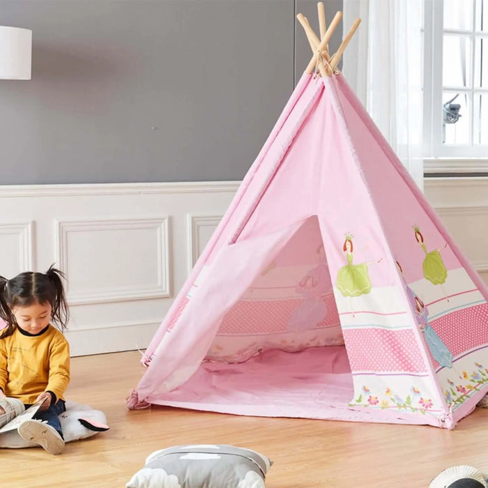 Kids 4 Walls Teepee Tent House | Durable Childrens Play Tent house for Indoor or Outdoor - Pink