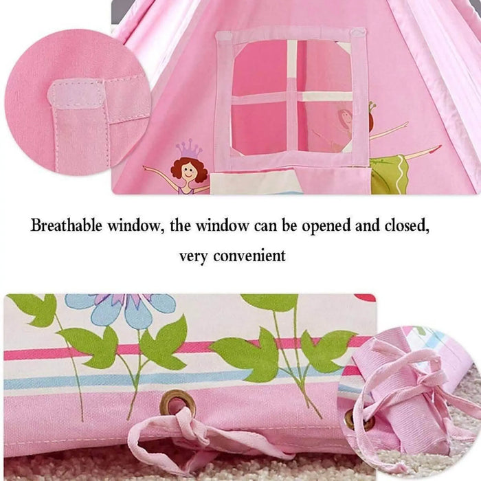 Kids 4 Walls Teepee Tent House | Durable Childrens Play Tent house for Indoor or Outdoor - Pink