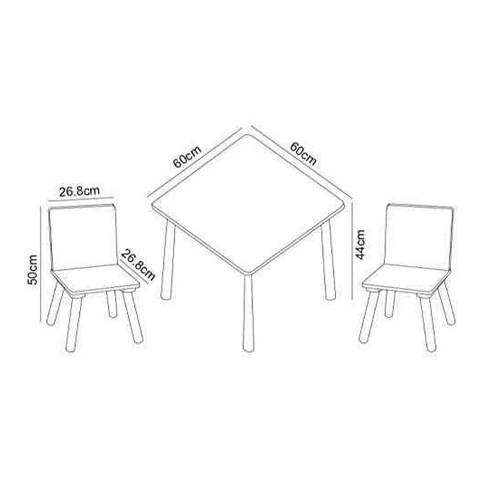 Little Explorer Study Table and Chair Set for Childrens | Durable and Lightweight Wooden Table and Chair Set - Blue
