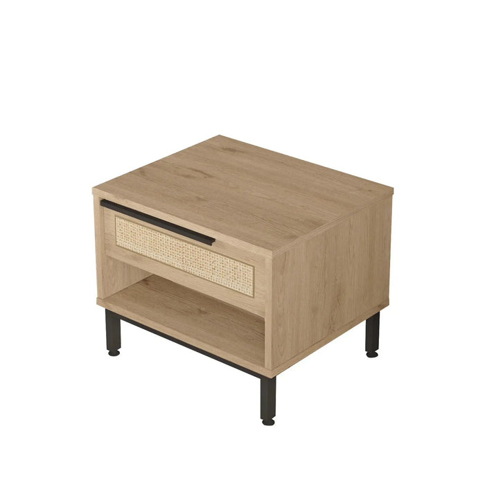 Ocean Bed Side Table with Drawer & Open Shelf