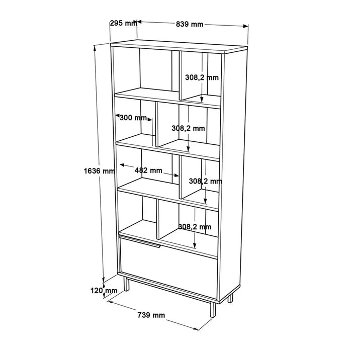 Ocean Book Case Oak