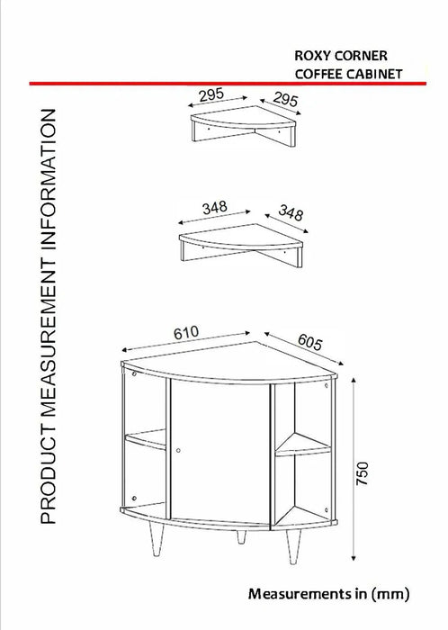 Roxy Coffee Corner Cabinet White