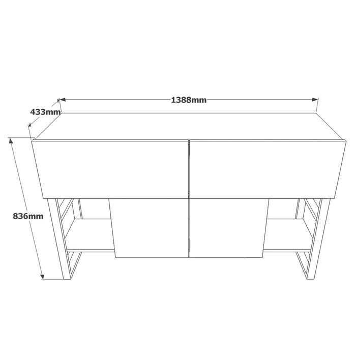 Royal Enter Way table with Storage, Pine