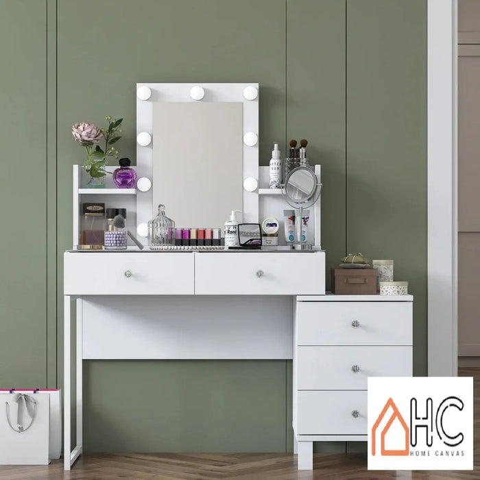Serenity Luxe Vanity Hollywood LED Mirror + Storage
