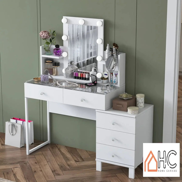 Serenity Luxe Vanity Hollywood LED Mirror + Storage