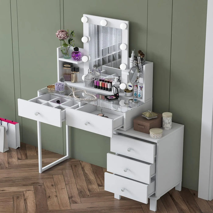 Serenity Luxe Vanity Hollywood LED Mirror + Storage