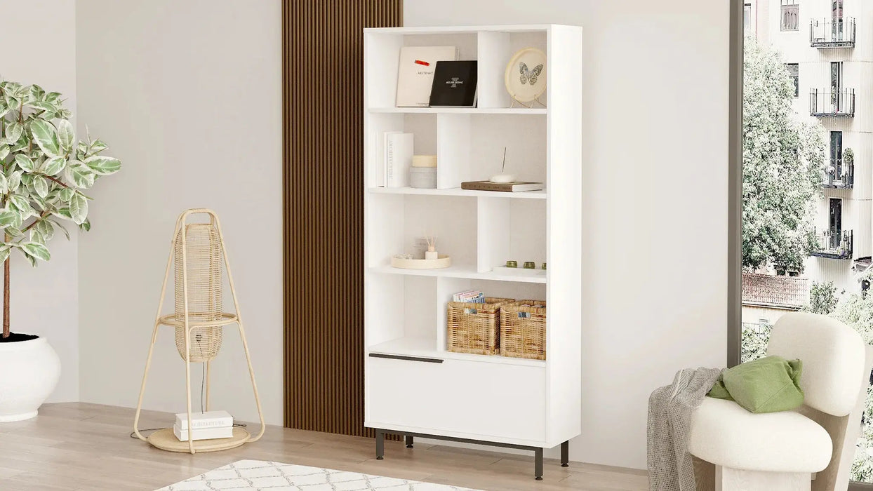 Snowveil BookShelf |Storage Cabinet, White