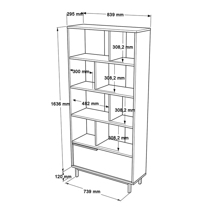 Snowveil BookShelf |Storage Cabinet, White