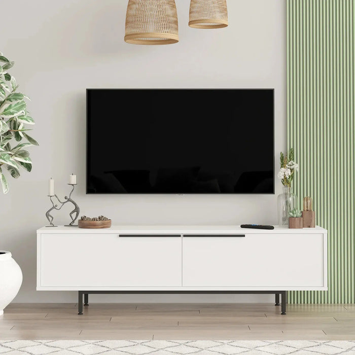 Snowveil TV Console White | Entertainment Unit | Up to 70 inch TV