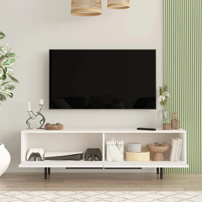 Snowveil TV Console White | Entertainment Unit | Up to 70 inch TV