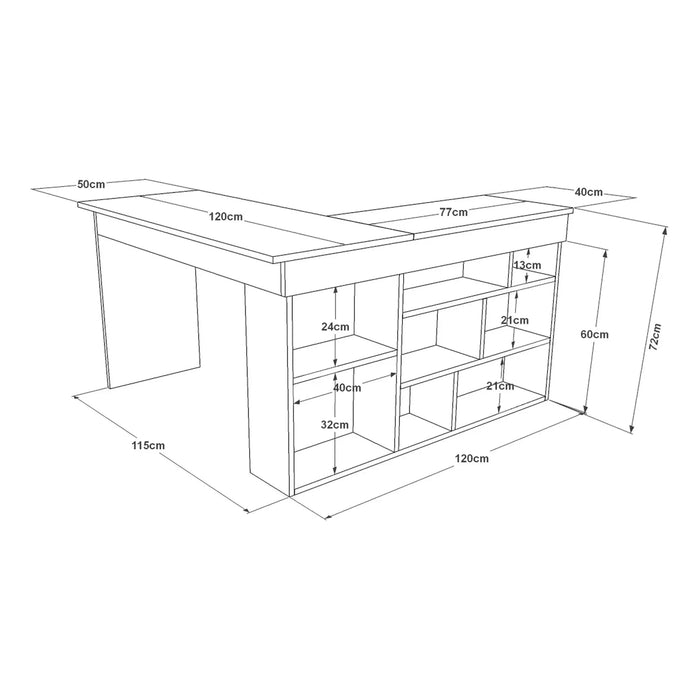 Tywin Corner Desk White