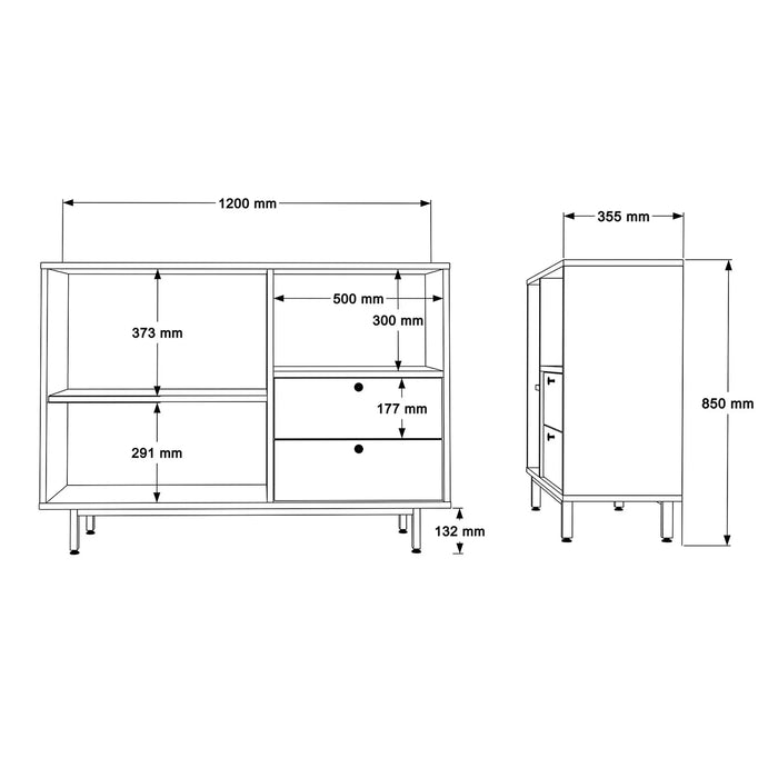 Whitehaven Storage Cabinet with Shelves & Drawers | Pantry & Appliance Organizer - Large