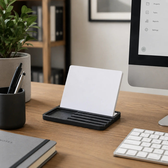 Adel Wooden Ipad Stand With Slots, Large - Black
