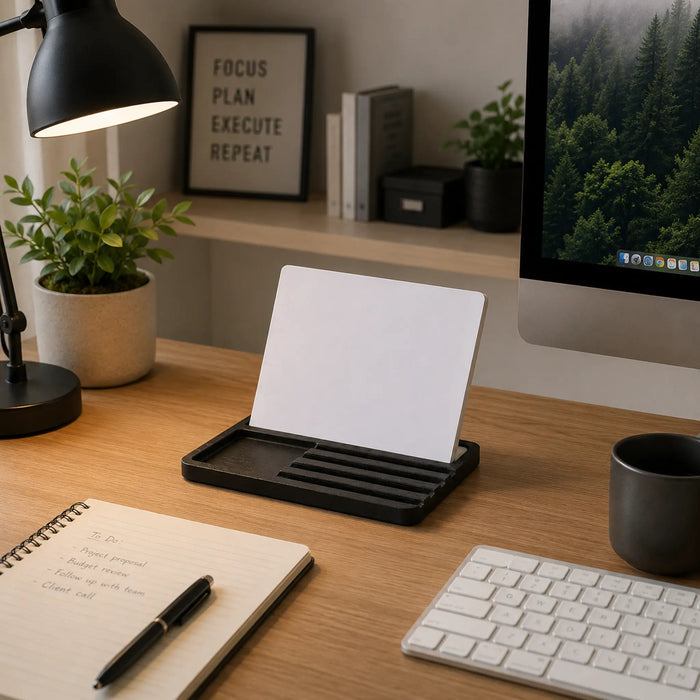Adel Wooden Ipad Stand With Slots, Small - Black