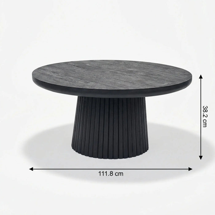 Agnus Table Set - Black & Walnut