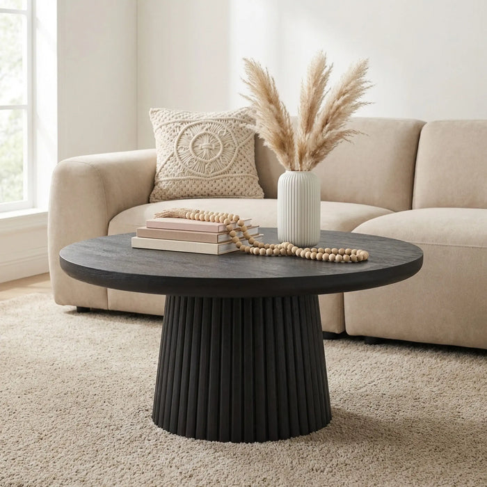 Agnus Table Set - Black & Walnut