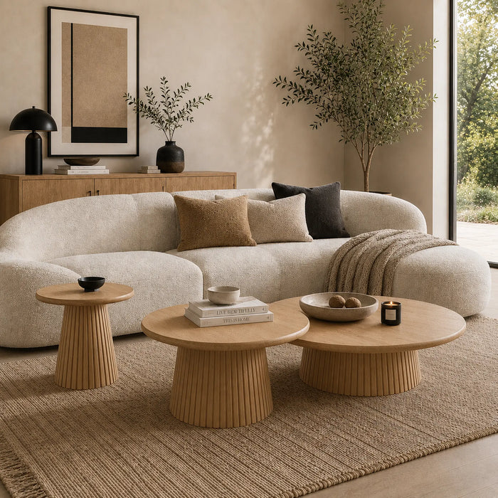 Agnus Table, Set of 3 - Natural
