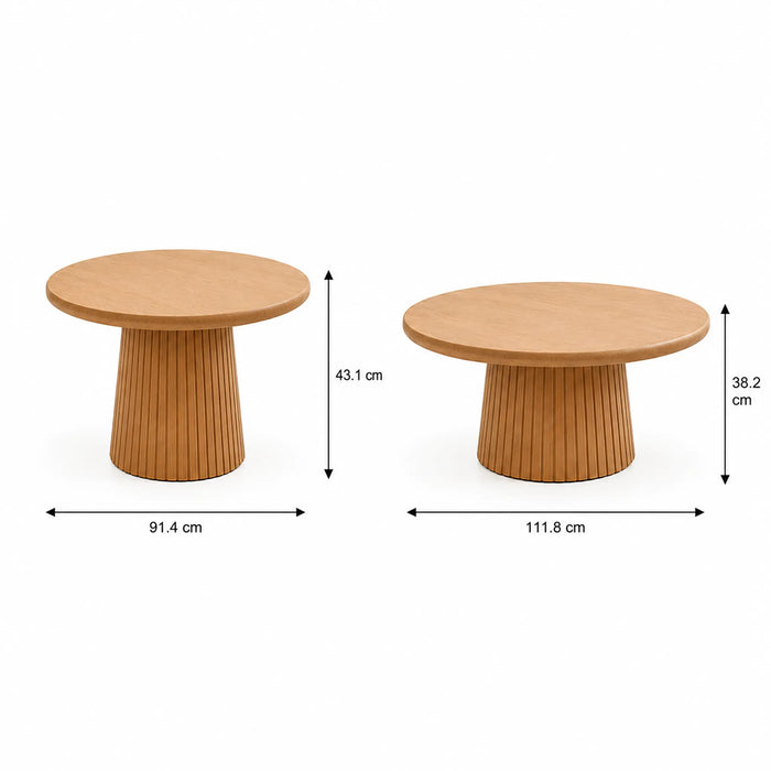 Agnus Table, Set of 3 - Natural