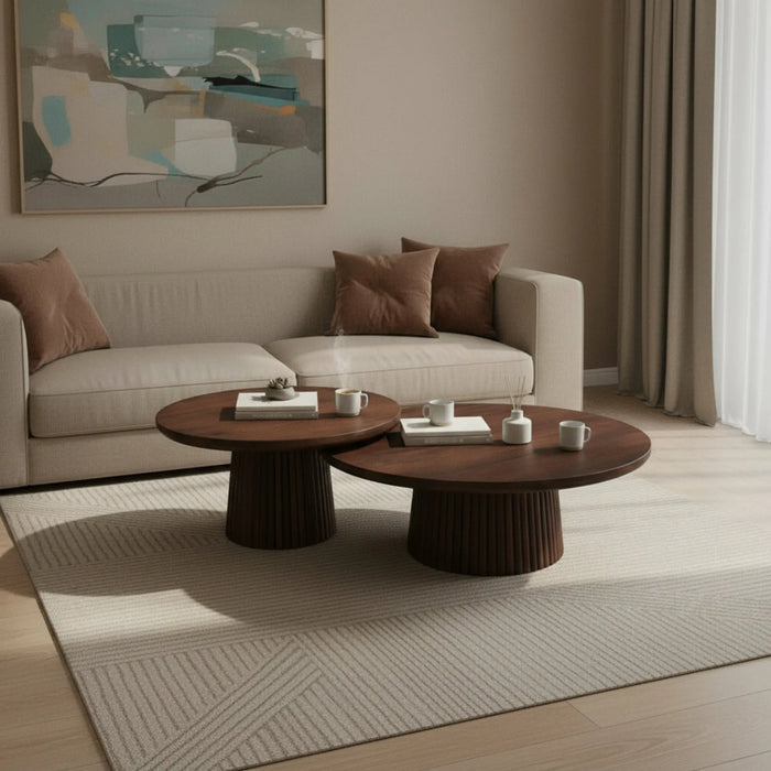 Agnus Table Set - Walnut