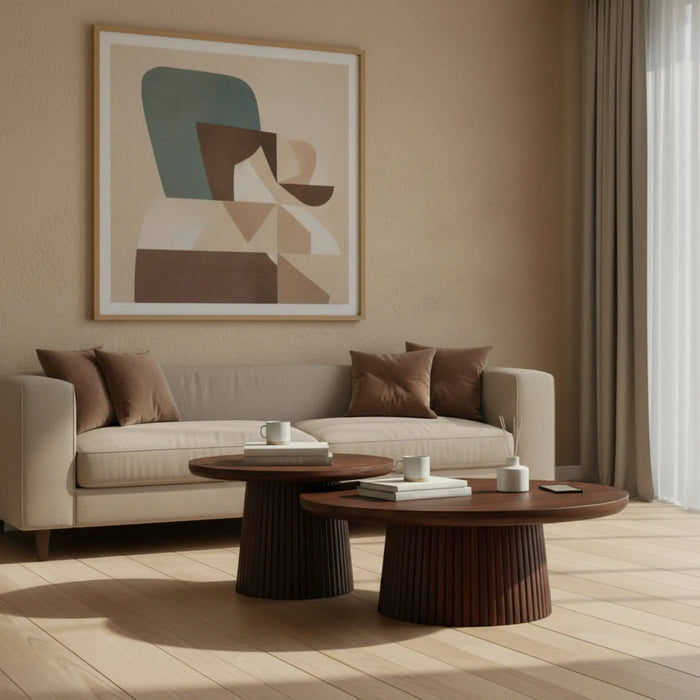 Agnus Table Set - Walnut