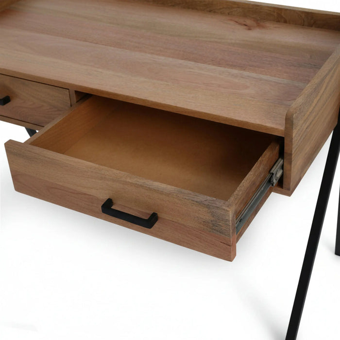 Array Ladder Desk With EPL Finish - Natural & Black