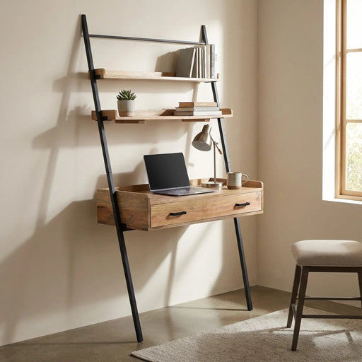 Array Ladder Desk With EPL Finish - Natural & Black Homelves