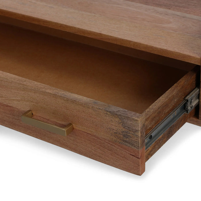 Array Ladder Desk With EPL Finish - Natural & Gold