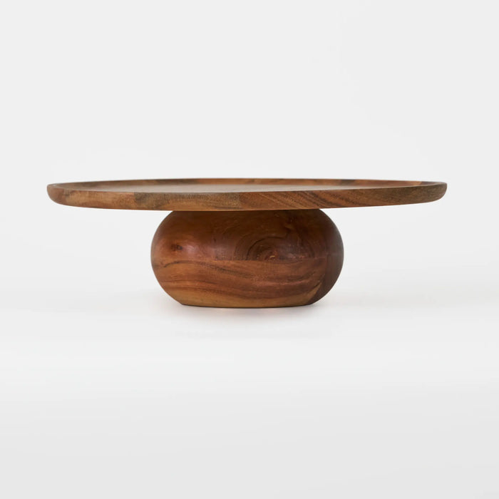 Ash Wooden Cake Stand, Large - Natural