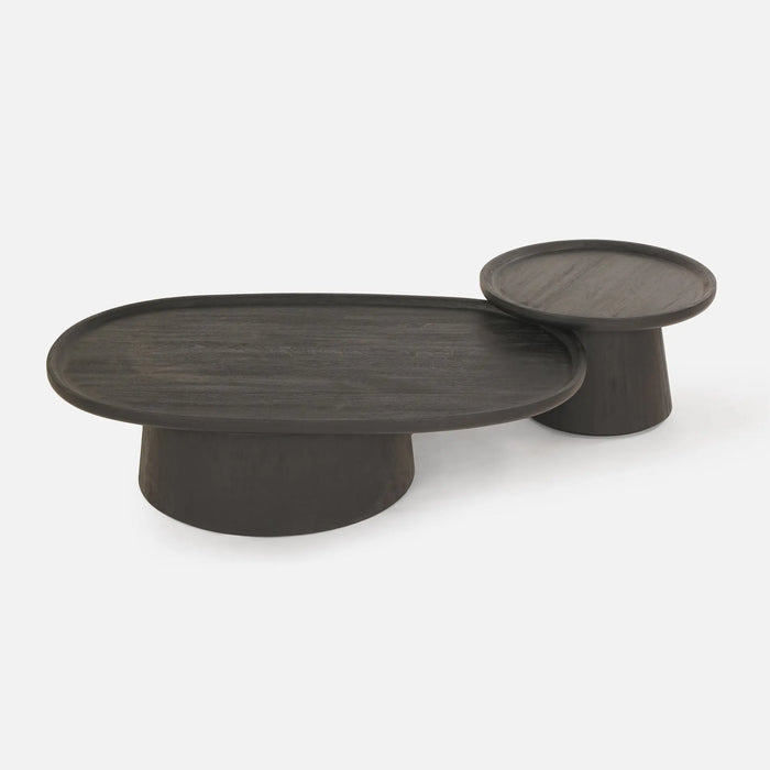 Ava Coffee & Eva Side Tables Set of 2 - Black